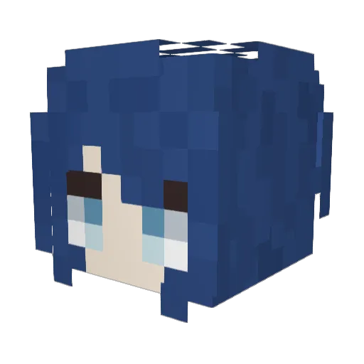 Wind44 Minecraft avatar head, 3D render
