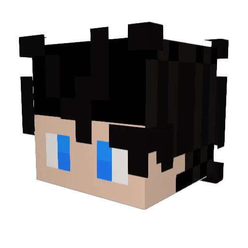 WindBreaker9 Minecraft avatar head, 3D render
