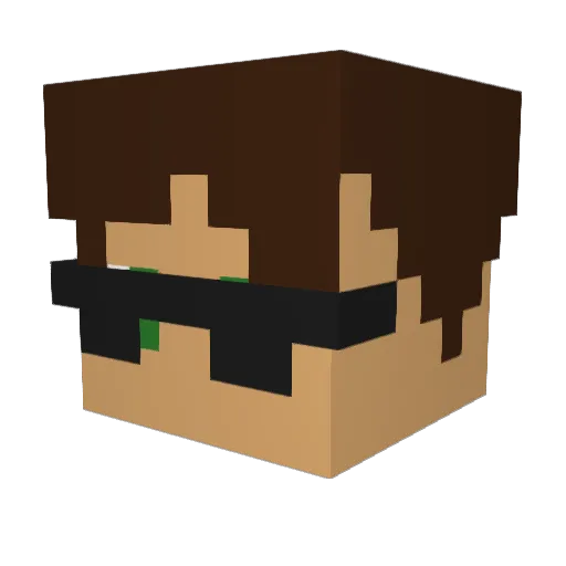 WindDzn Minecraft avatar head, 3D render