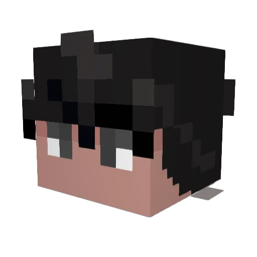WindK3nz0 Minecraft avatar head, 3D render