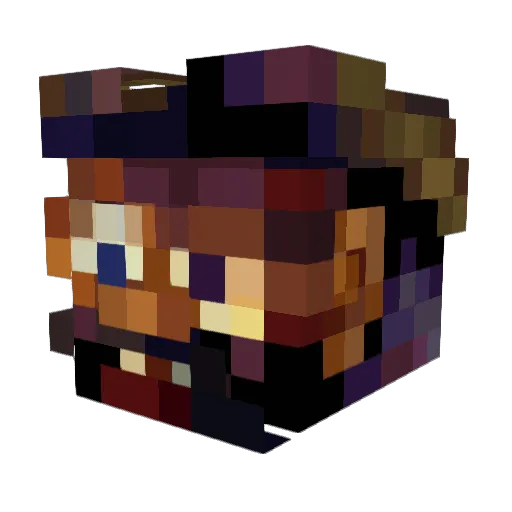 Winda01 Minecraft avatar head, 3D render