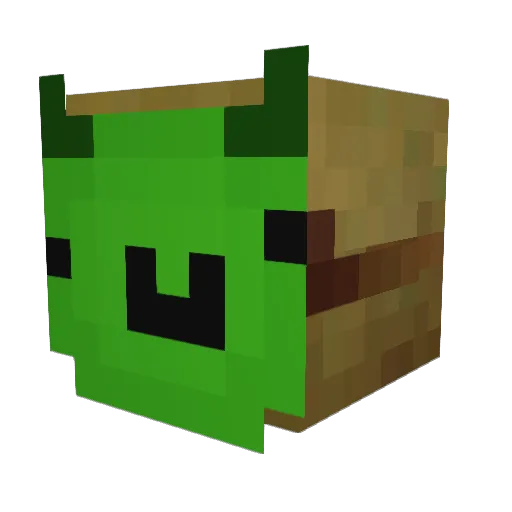 Windbeutelkind Minecraft avatar head, 3D render