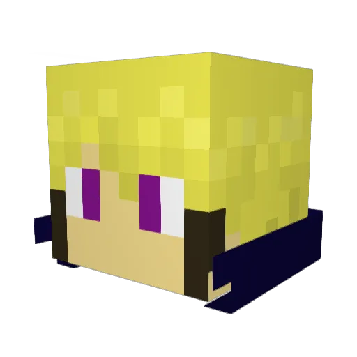 Winddrunk Minecraft avatar head, 3D render