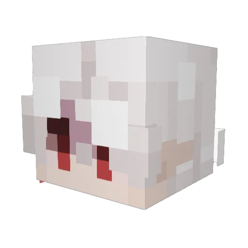 Windlessly Minecraft avatar head, 3D render
