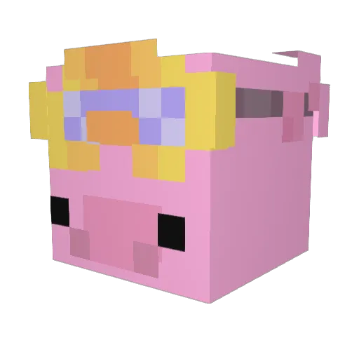 WindowMac Minecraft avatar head, 3D render