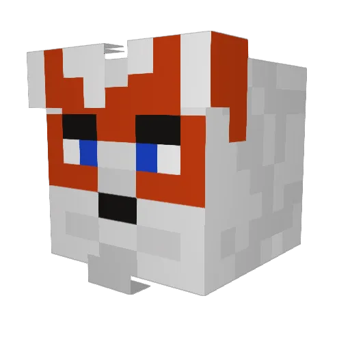 Window_Tea Minecraft avatar head, 3D render
