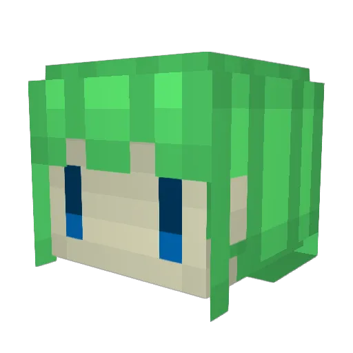 Windows_Ena Minecraft avatar head, 3D render