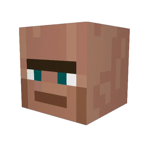 Windows__XD Minecraft avatar head, 3D render