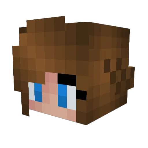 Windrose Minecraft avatar head, 3D render