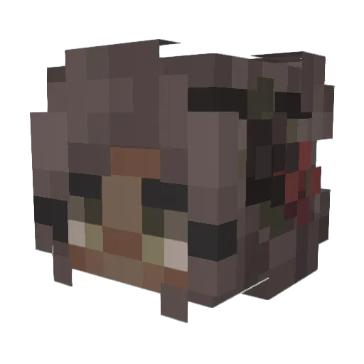Windroze Minecraft avatar head, 3D render