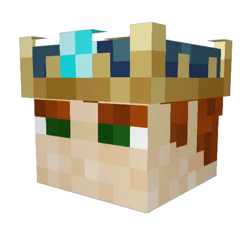 Windshire Minecraft avatar head, 3D render