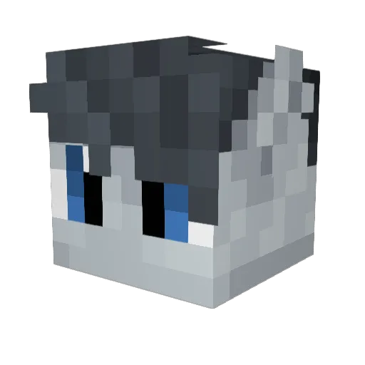 Windskyed Minecraft avatar head, 3D render