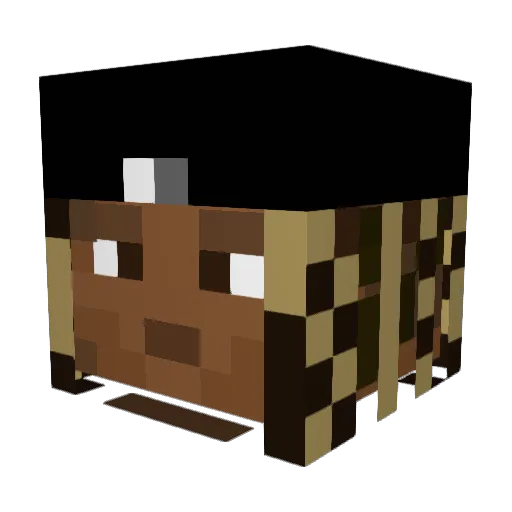 Windsorts Minecraft avatar head, 3D render