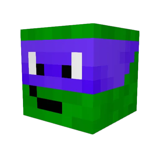 Windward Minecraft avatar head, 3D render