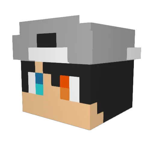 Windxis7 Minecraft avatar head, 3D render