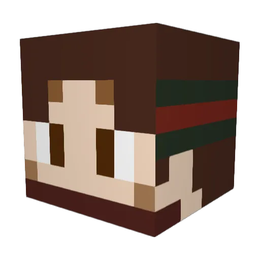 WindyZone Minecraft avatar head, 3D render
