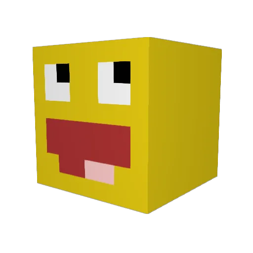 Windywinnie Minecraft avatar head, 3D render