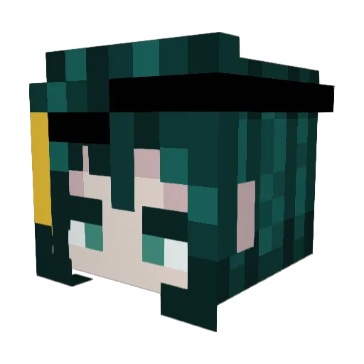 WineB Minecraft avatar head, 3D render