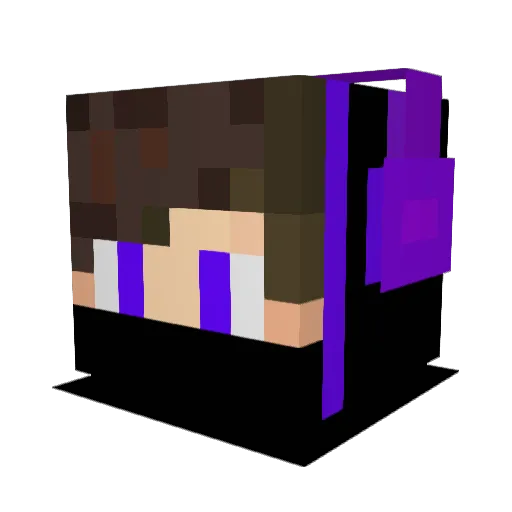 WineCrew Minecraft avatar head, 3D render