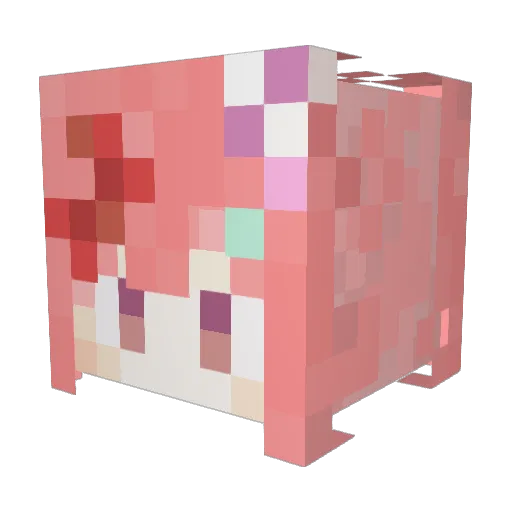 Wine_ALLEY Minecraft avatar head, 3D render