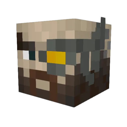 Wineiik Minecraft avatar head, 3D render