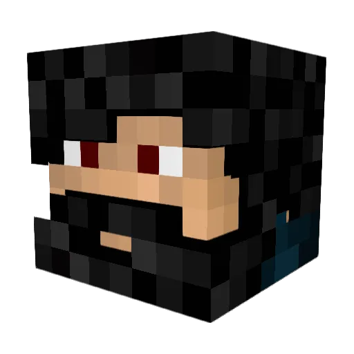 Wineman Minecraft avatar head, 3D render