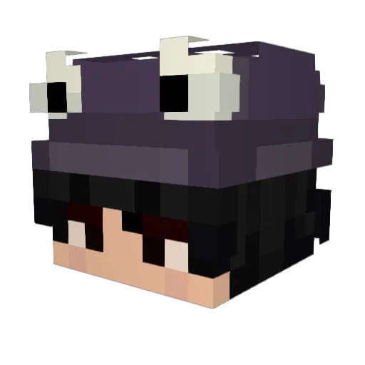 Winemei Minecraft avatar head, 3D render