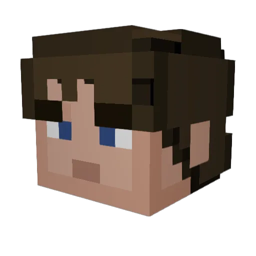 Winfraze Minecraft avatar head, 3D render