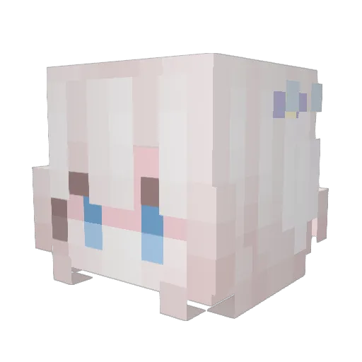WingAP Minecraft avatar head, 3D render