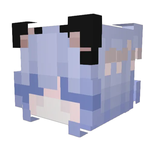 WingB_ Minecraft avatar head, 3D render