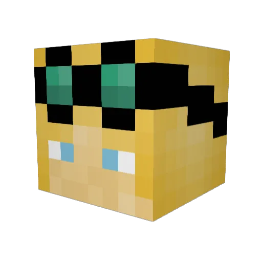 WingFlux Minecraft avatar head, 3D render