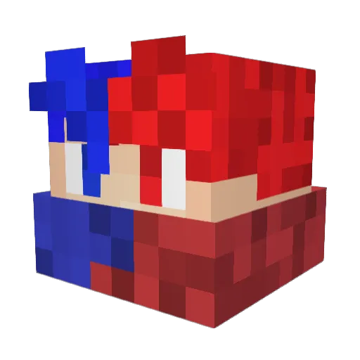 WingFrog08 Minecraft avatar head, 3D render