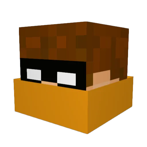 WingPM Minecraft avatar head, 3D render