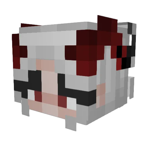 WingYu030 Minecraft avatar head, 3D render