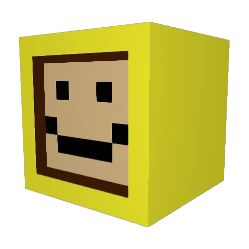 Wingdongle Minecraft avatar head, 3D render