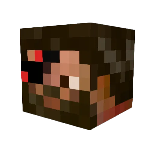 Wingdude100 Minecraft avatar head, 3D render