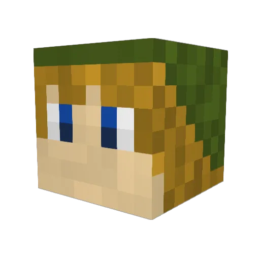 WingedSquash Minecraft avatar head, 3D render