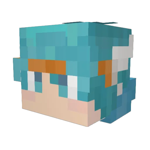 WingedTraveler Minecraft avatar head, 3D render