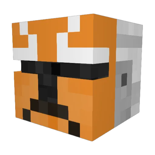 Wingey Minecraft avatar head, 3D render
