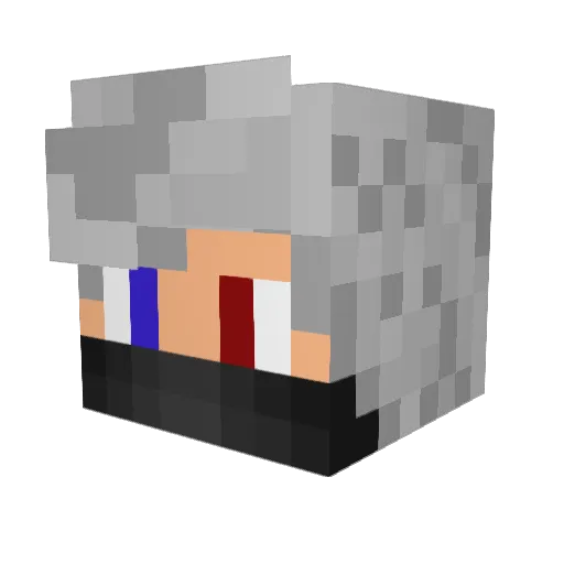 Wingius Minecraft avatar head, 3D render