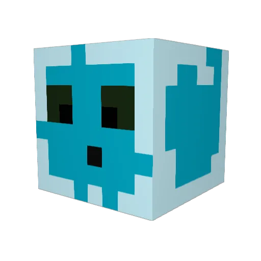 WinglessFalcon Minecraft avatar head, 3D render
