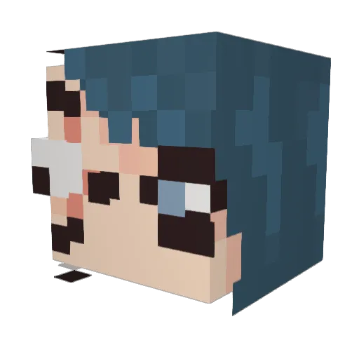 WingmenGaming Minecraft avatar head, 3D render