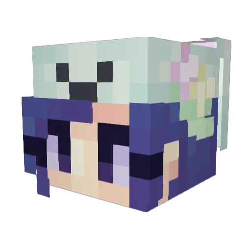 Wingpad Minecraft avatar head, 3D render