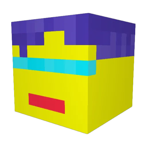 Wingsbob Minecraft avatar head, 3D render