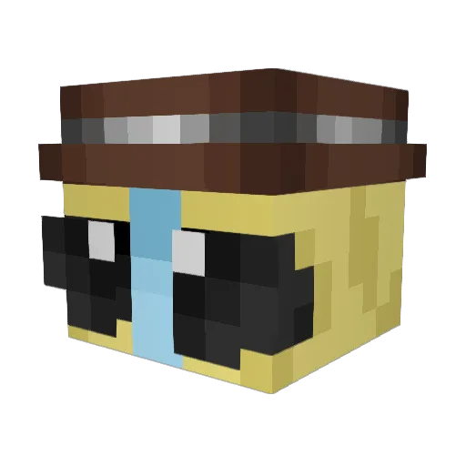 Wingsend Minecraft avatar head, 3D render