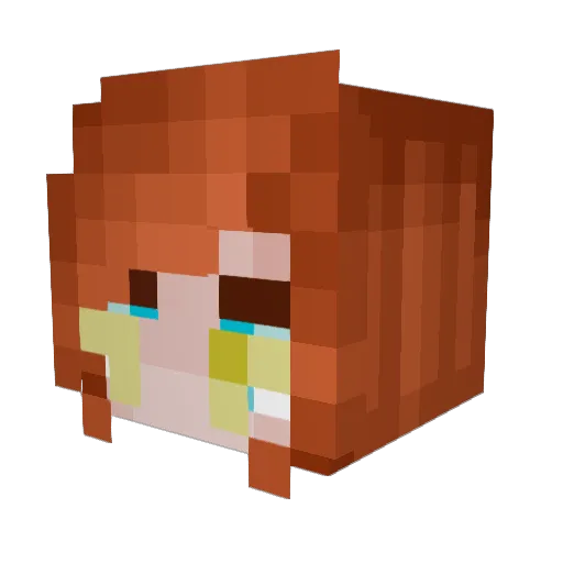 WinifredHydet Minecraft avatar head, 3D render