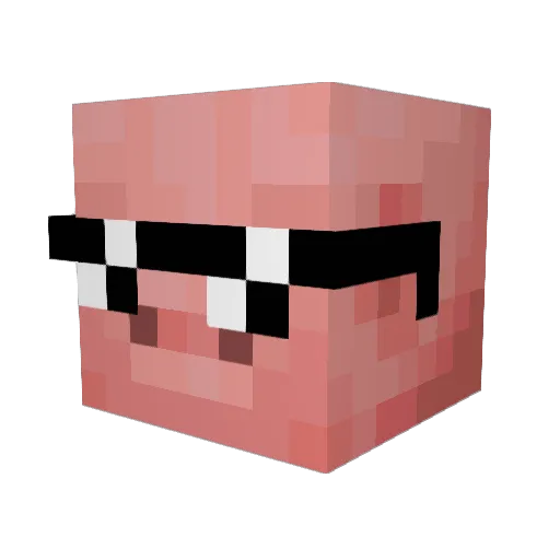 Winivity Minecraft avatar head, 3D render