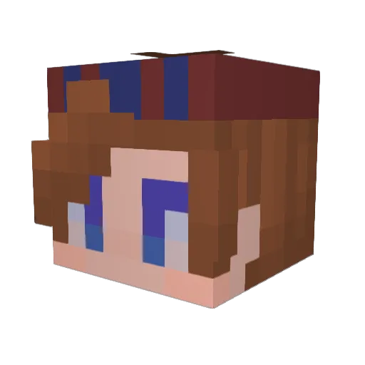 Winjaven Minecraft avatar head, 3D render