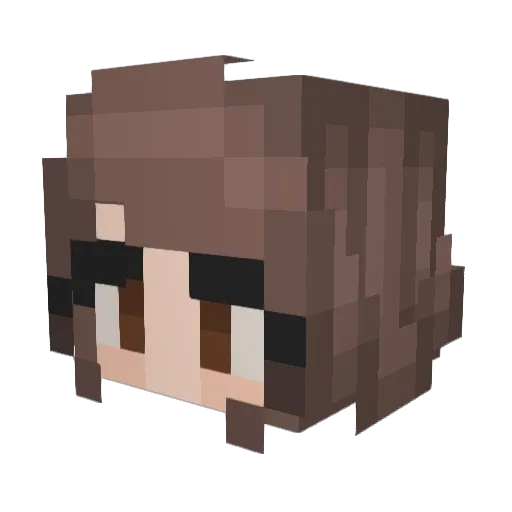 Wink_1 Minecraft avatar head, 3D render