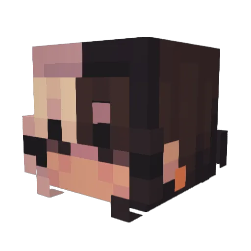 Winklu Minecraft avatar head, 3D render